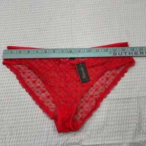 Frederick's of Hollywood Red Heart Lace Panties